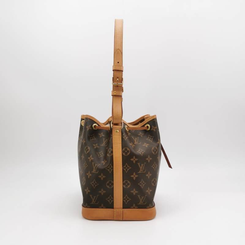 Louis Vuitton (LV) NOE中號植鞣革Monogram印花抽繩單肩包晶片款-3