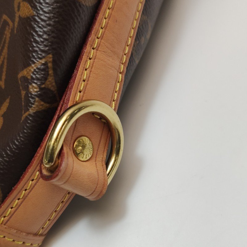Louis Vuitton (LV) NOE中號植鞣革Monogram印花抽繩單肩包晶片款-9