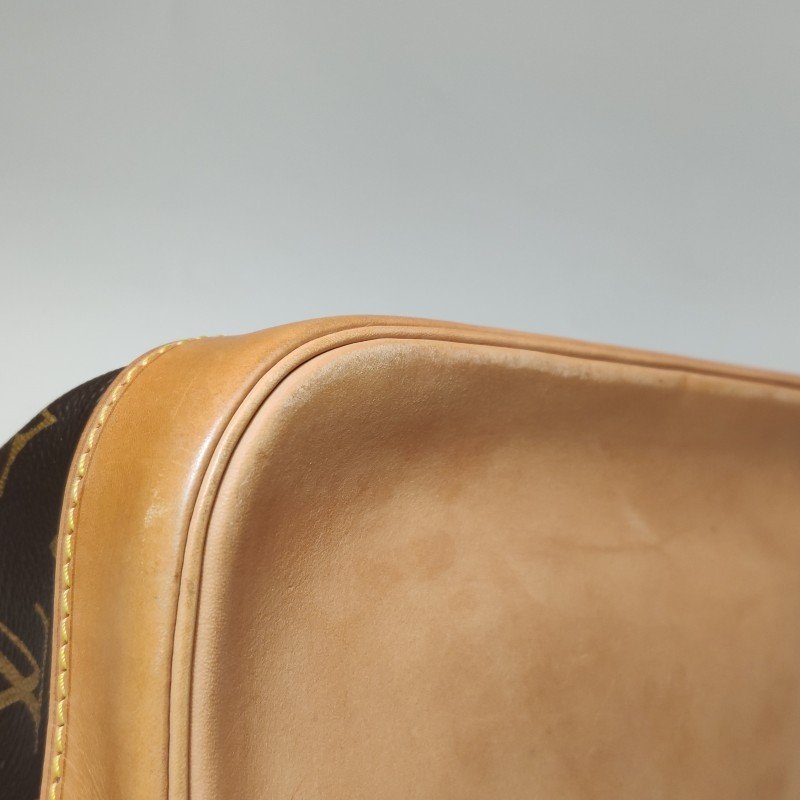 Louis Vuitton (LV) NOE中號植鞣革Monogram印花抽繩單肩包晶片款-11