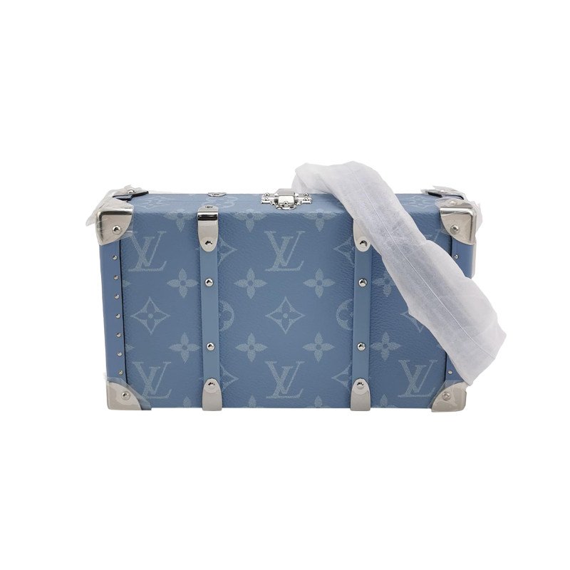 Louis Vuitton (LV) Wallet Trunk Taigarama牛皮Monogram印花斜背包晶片款-0