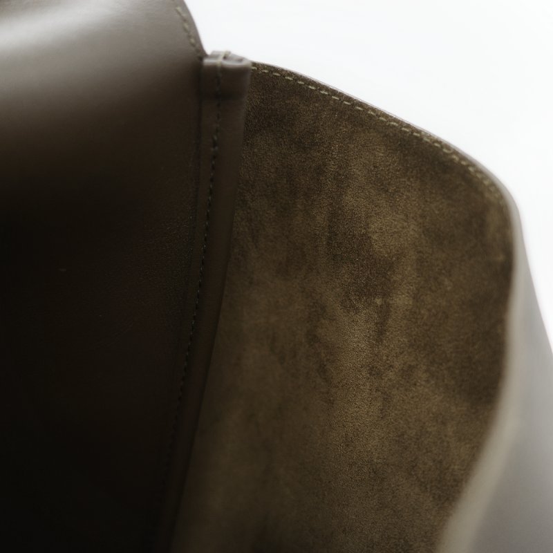 Saint Laurent 聖羅蘭 LE 5 À 7 粒面牛皮革 橄欖綠 深綠色 柔軟手袋 單肩包 Hobo 包 托特包|-23