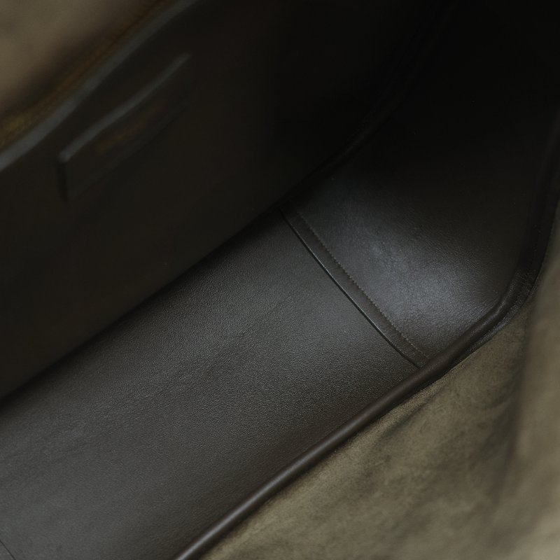 Saint Laurent 聖羅蘭 LE 5 À 7 粒面牛皮革 橄欖綠 深綠色 柔軟手袋 單肩包 Hobo 包 托特包|-28