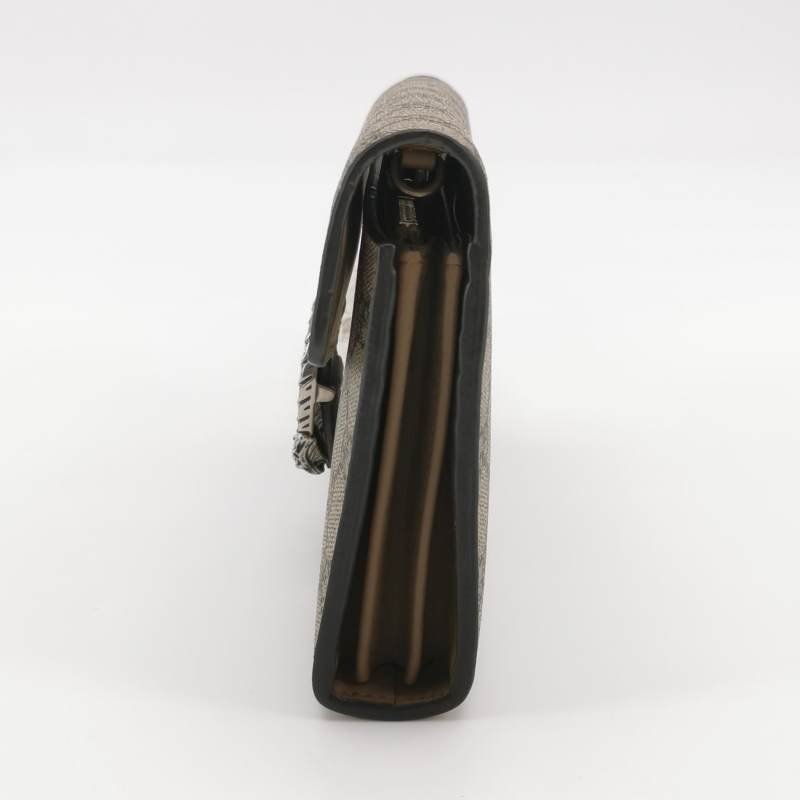 Gucci Dionysus酒神包牛皮GG老花雙虎頭搭扣斜背包肩背包-2