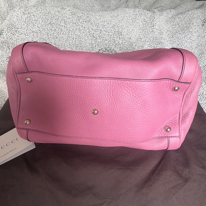 GUCCI 粉紫色SOHO手提包 波士頓包-7