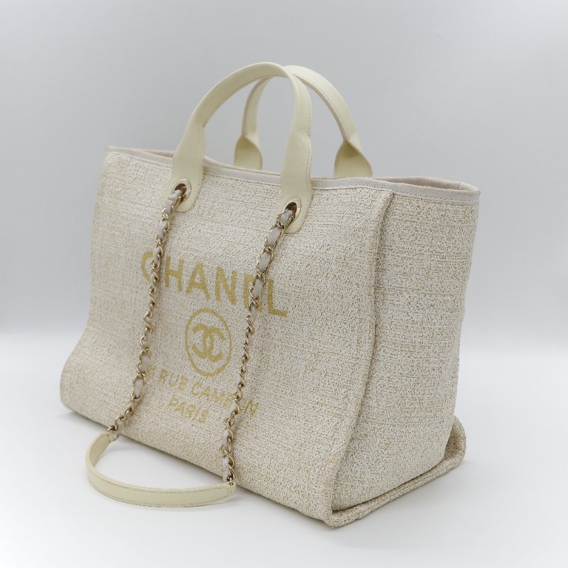 Chanel 香奈兒 Medium 中型 Deauville 海滩包 Tote Rattan 單肩包 手提包 托特包-3