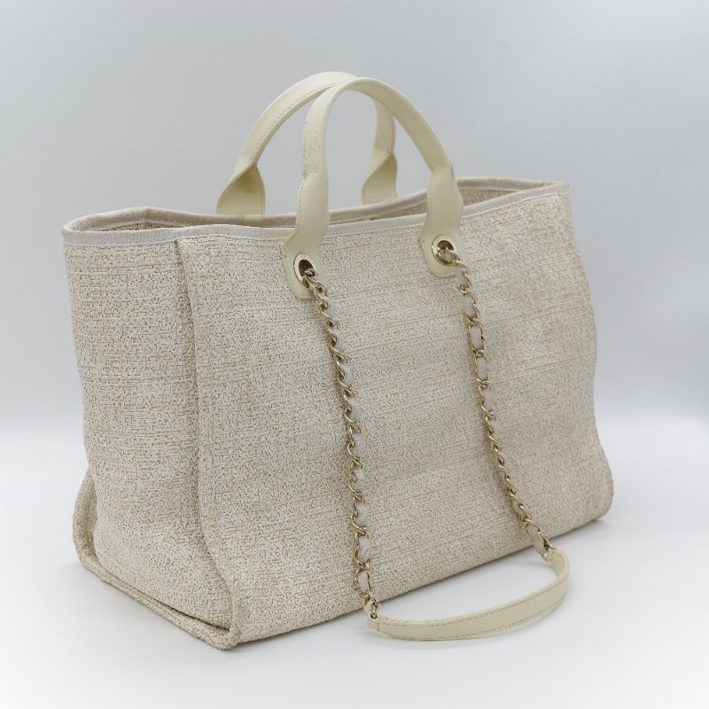 Chanel 香奈兒 Medium 中型 Deauville 海滩包 Tote Rattan 單肩包 手提包 托特包-5