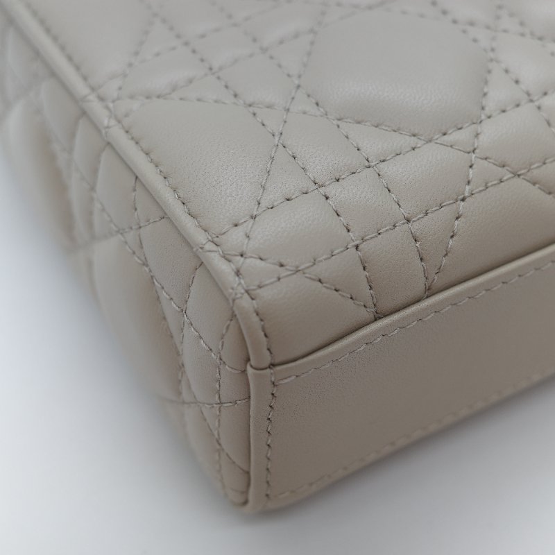 （超級新♥️）Dior 迪奧 D-joy 奶咖色 拿鐵色 羊皮 手提包 斜挎包-8