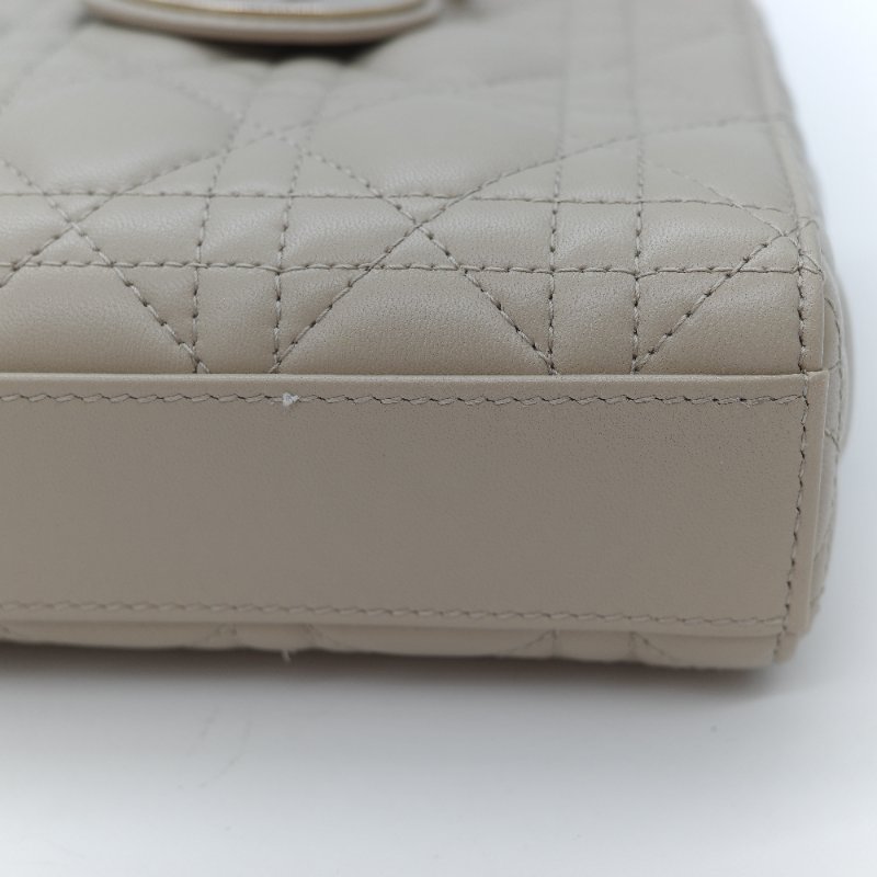 （超級新♥️）Dior 迪奧 D-joy 奶咖色 拿鐵色 羊皮 手提包 斜挎包-9