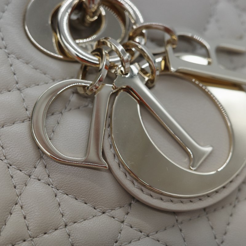 （超級新♥️）Dior 迪奧 D-joy 奶咖色 拿鐵色 羊皮 手提包 斜挎包-12