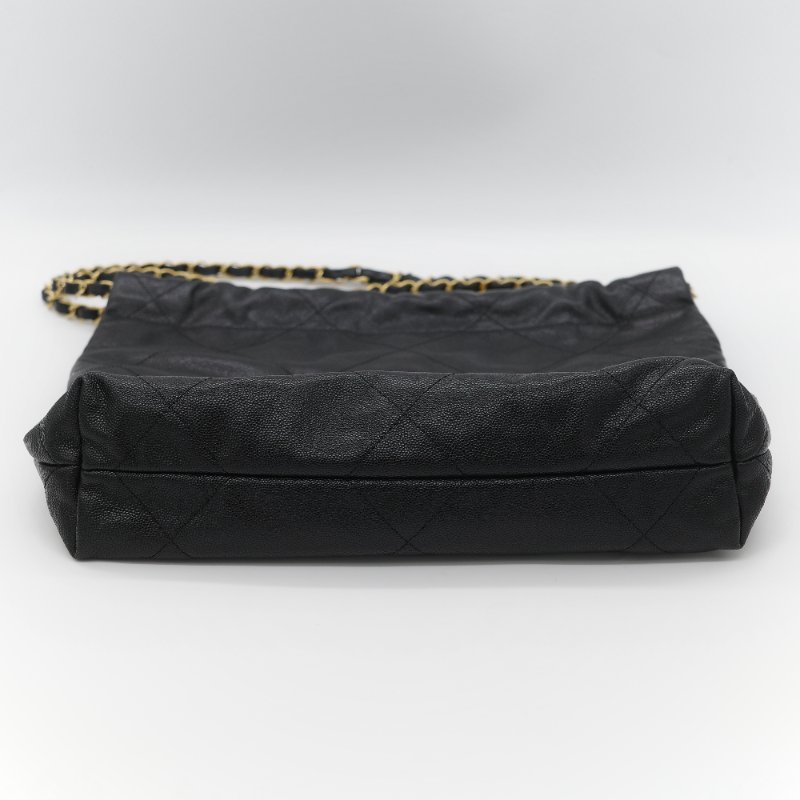 （閒置品♥️晶片款）Chanel 香奈兒 22bag 小型 黑色 粒面荔枝牛皮 金釦 單肩包-10