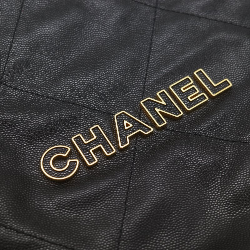 （閒置品♥️晶片款）Chanel 香奈兒 22bag 小型 黑色 粒面荔枝牛皮 金釦 單肩包-15