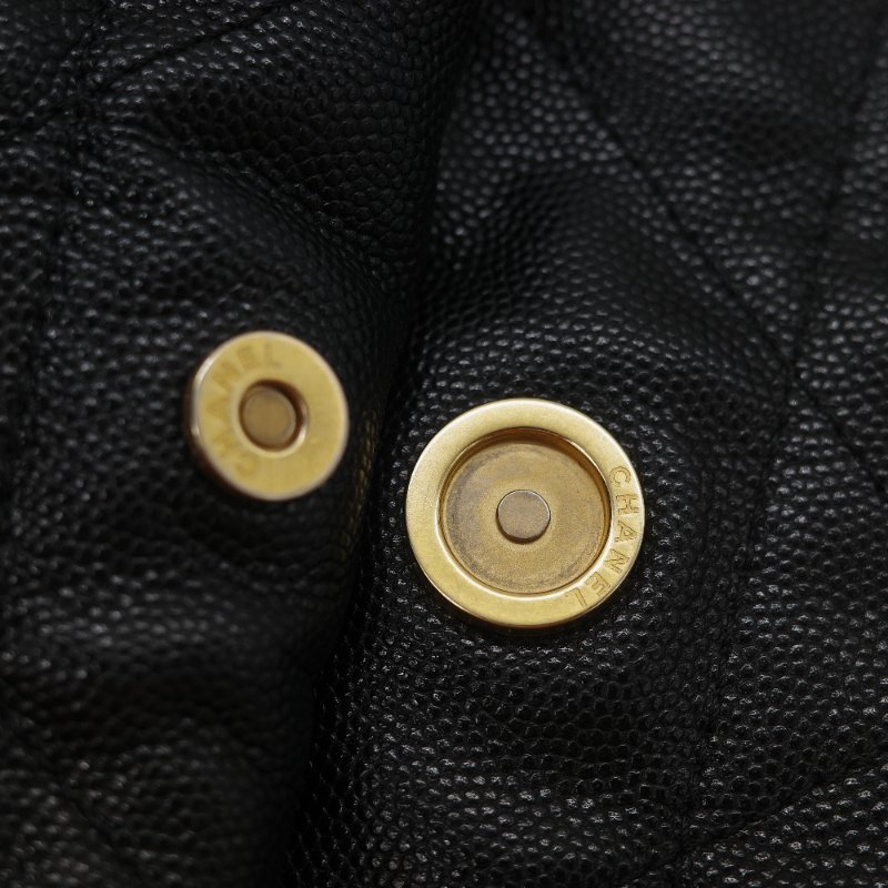 （閒置品♥️晶片款）Chanel 香奈兒 22bag 小型 黑色 粒面荔枝牛皮 金釦 單肩包-21
