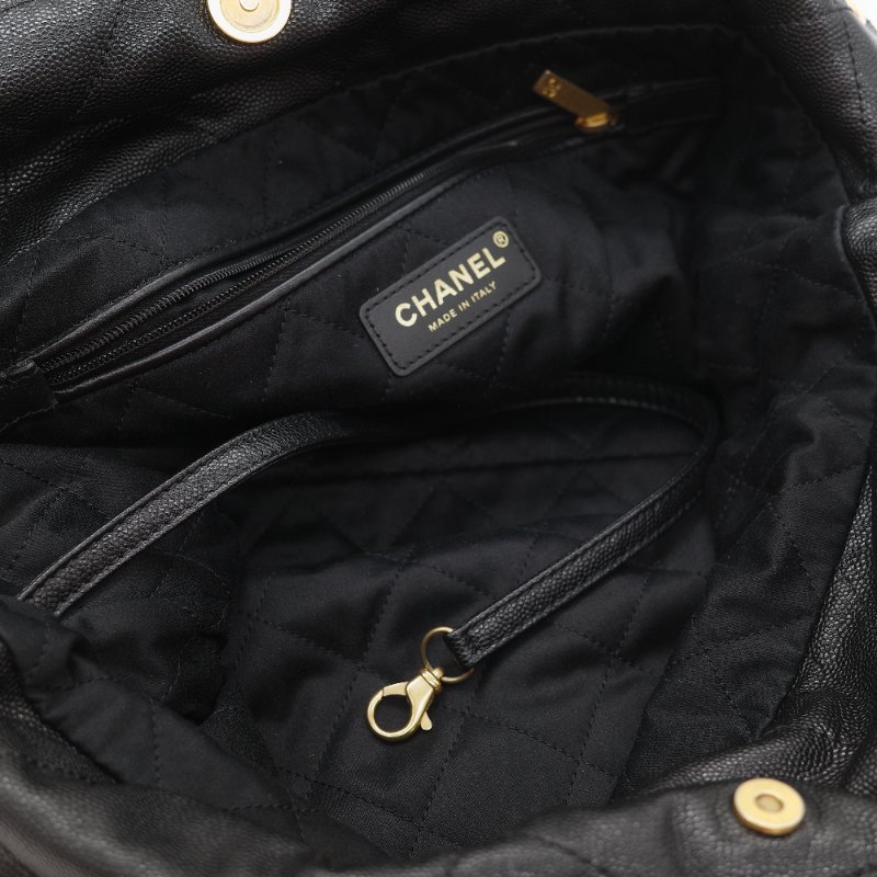 （閒置品♥️晶片款）Chanel 香奈兒 22bag 小型 黑色 粒面荔枝牛皮 金釦 單肩包-23