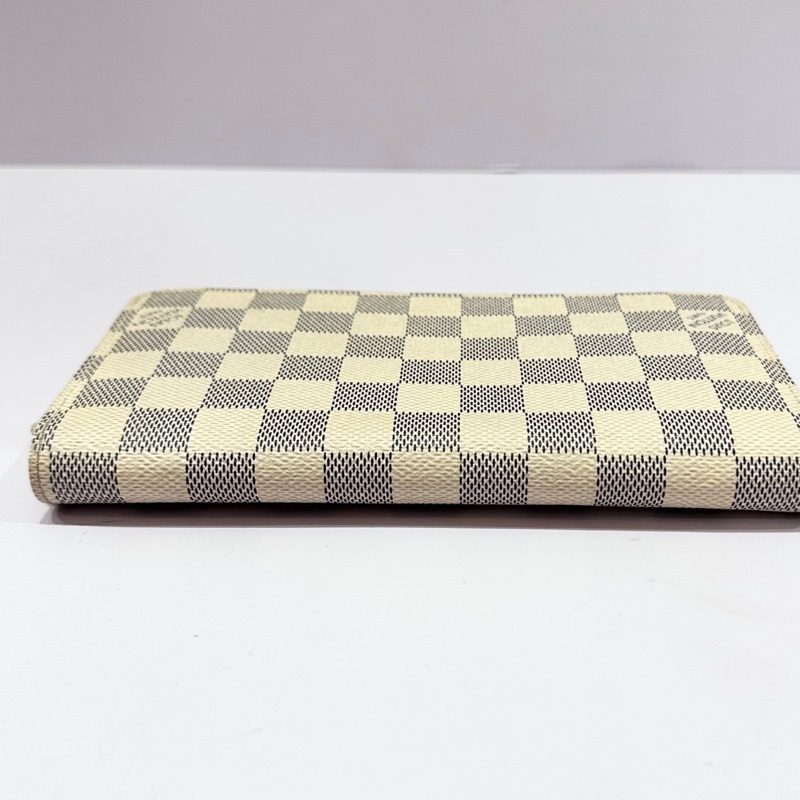 LouisVuitton路易威登 棋盤格錢包白色經典錢包拉鍊錢包-7