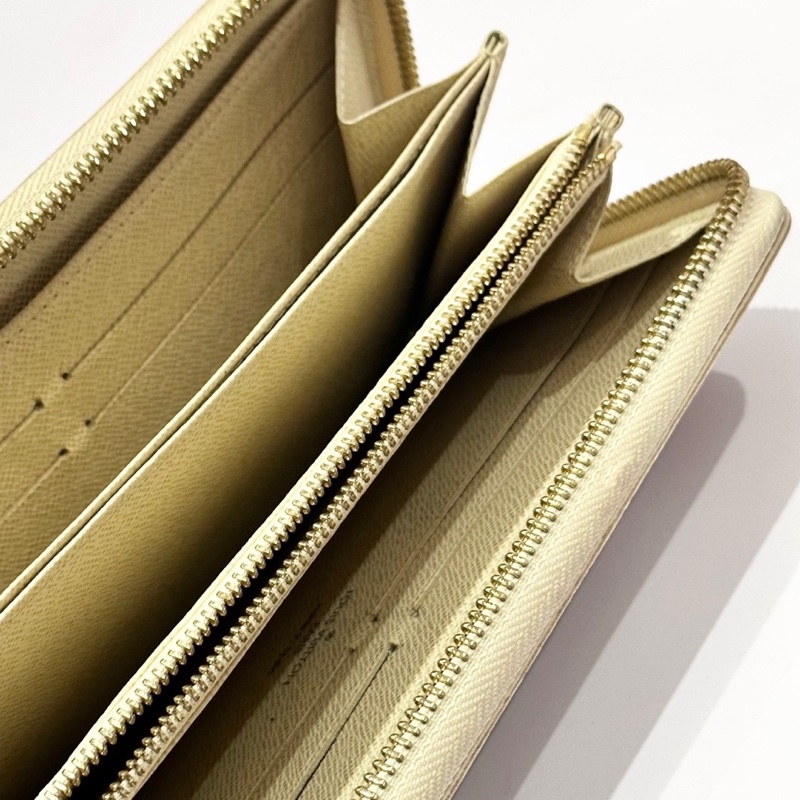 LouisVuitton路易威登 棋盤格錢包白色經典錢包拉鍊錢包-8