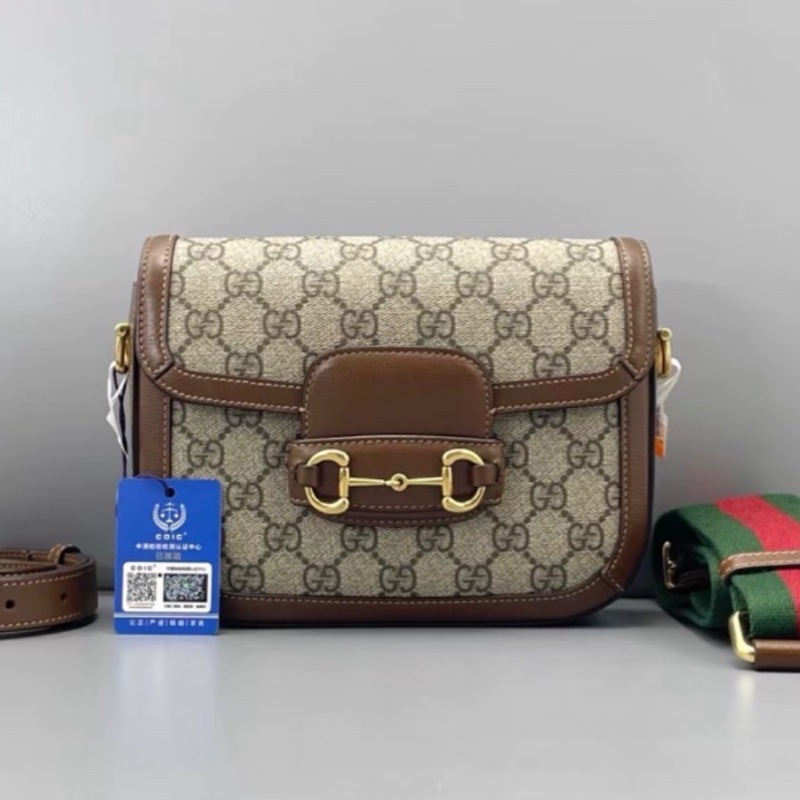 #GUCCI古馳1955馬銜扣老花Mini馬鞍復古時髦包🌼-39