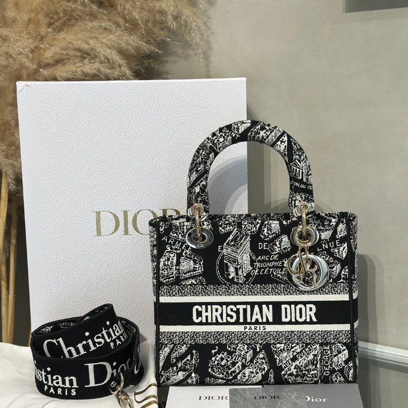 DIOR Lady D-Lite 中號 - 巴黎大道-13