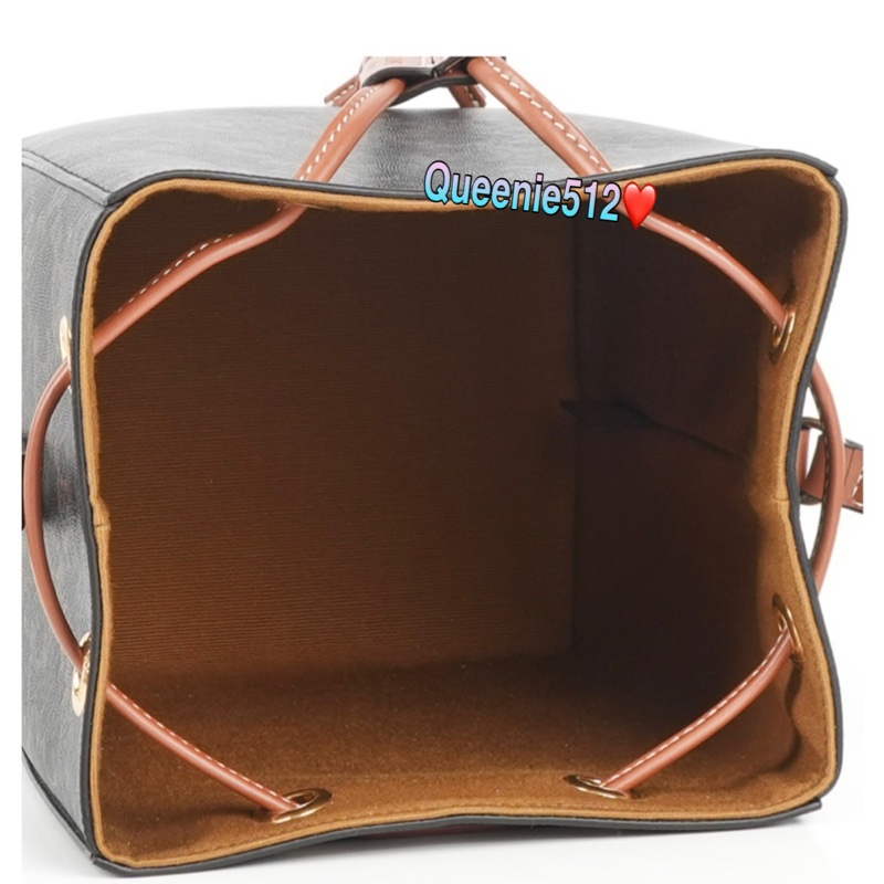 全新Celine Sailor 凱旋塗層帆布及牛皮超迷你水桶包 燒賣包 絕版款-4