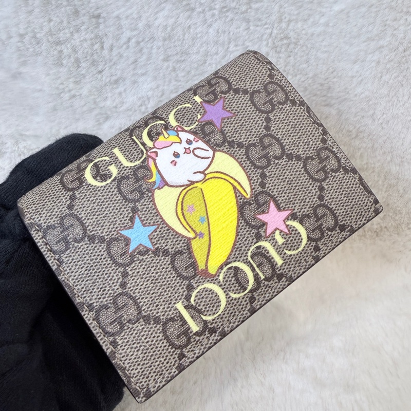 Gucci✨bananya 香蕉喵零錢包卡包鈔票夾錢包-0