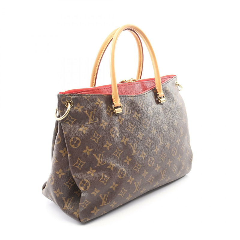 路易威登 Pallas 單肩手提包 M41175 Monogram 皮革 棕色 Cerise 二手-1