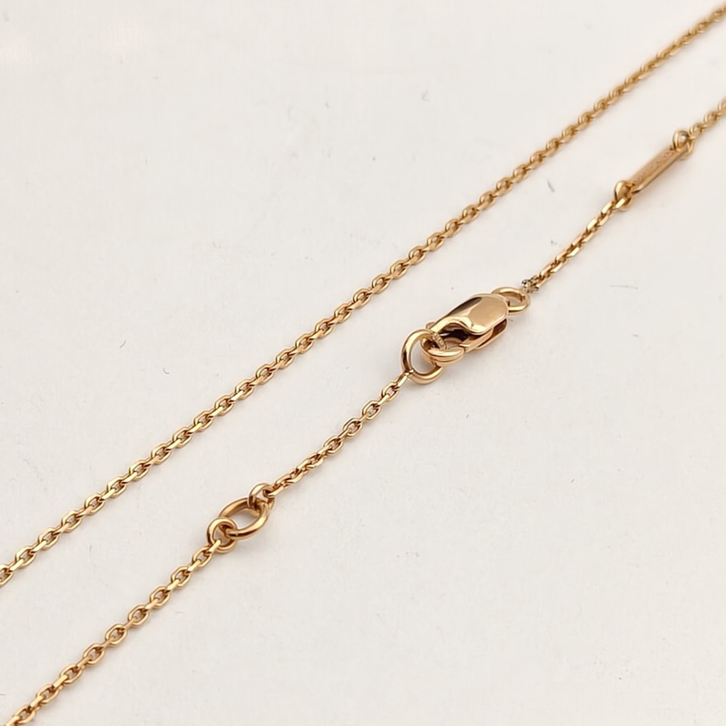 VAN CLEEF&ARPELS SweetAlhambra小號單花項鏈老扣18K玫瑰金/紅玉髓項鏈-2