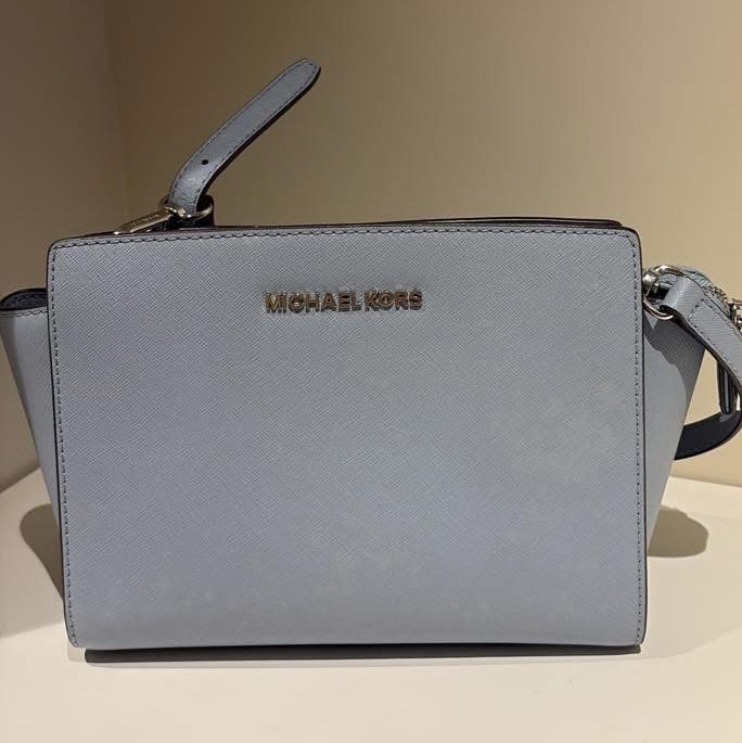 MK包 灰藍色 肩背 側背-0