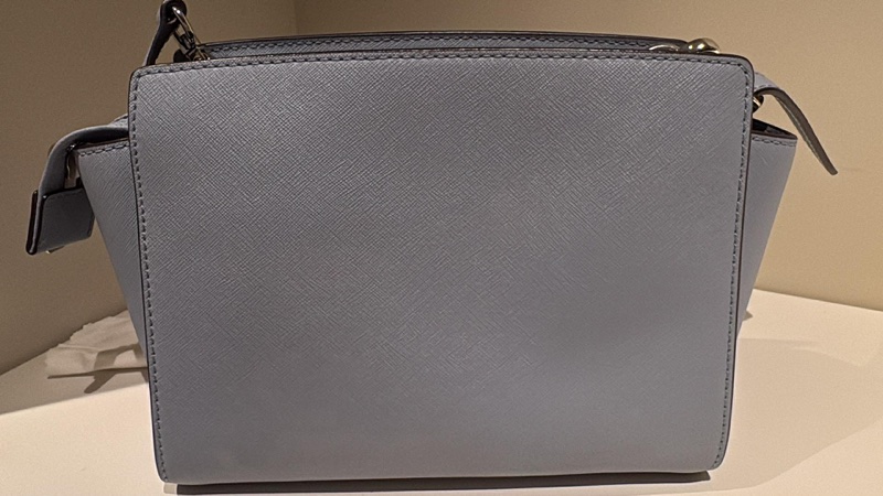 MK包 灰藍色 肩背 側背-7