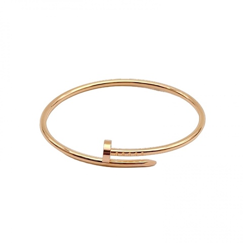 CARTIER JUSTEUNCLOU釘子手鐲細款18K玫瑰金16號