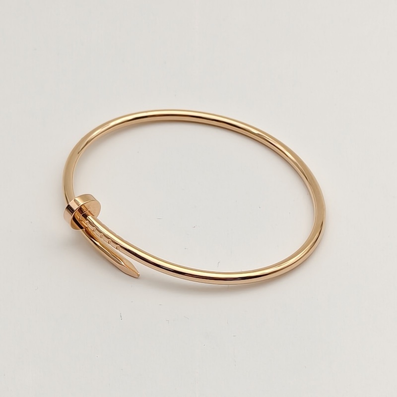 CARTIER JUSTEUNCLOU釘子手鐲細款18K玫瑰金16號-2