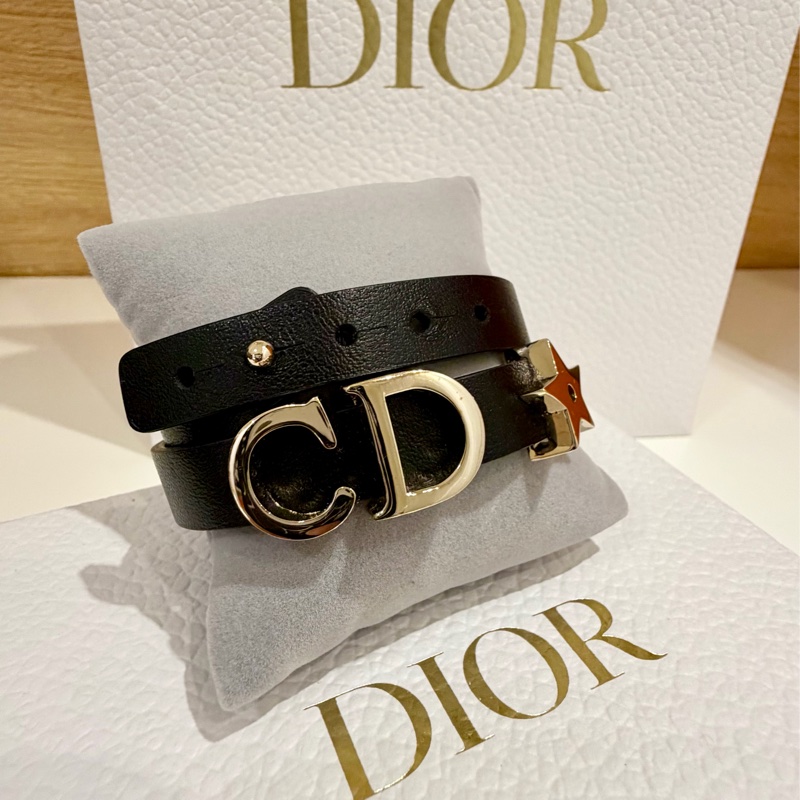 Dior雙圈皮革手環-5