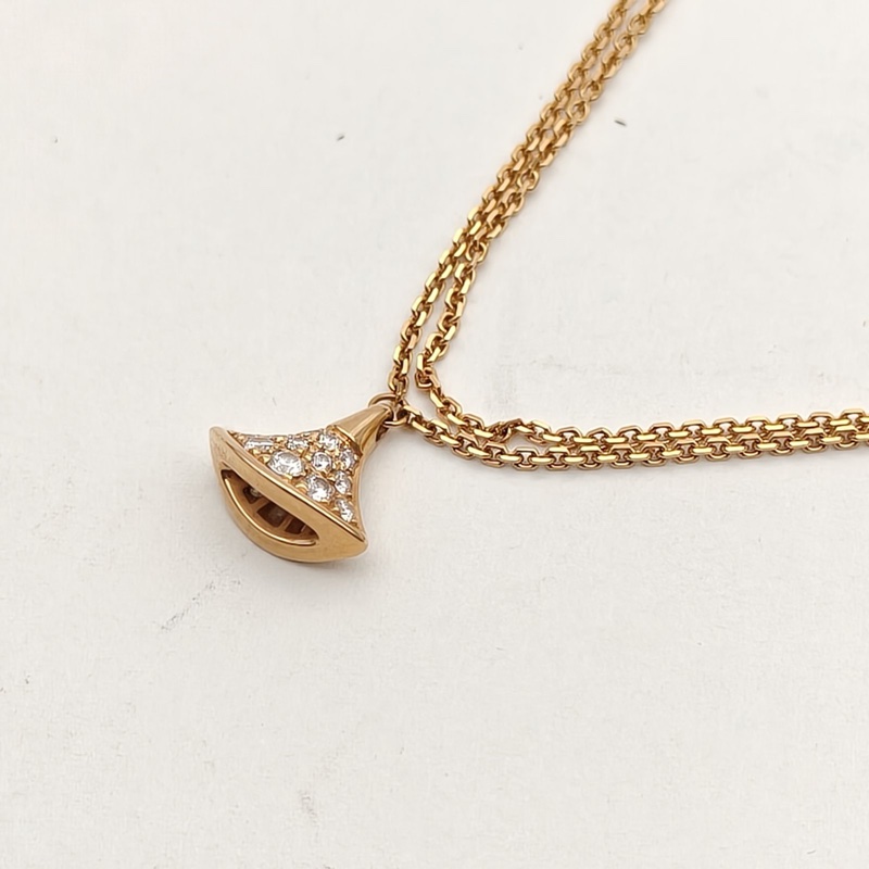 BVLGARI DIVASDREAM滿鑽小扇子手鏈18K玫瑰金/鑽石S-M碼-2