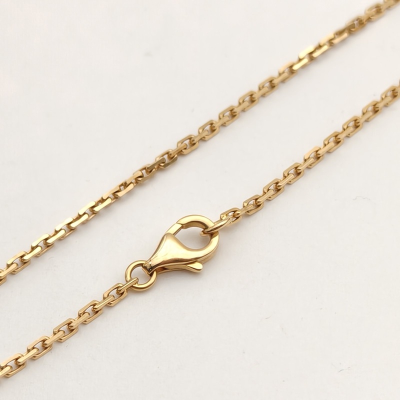CARTIER LOVELOVE大圓餅三鑽項鏈18K黃金/鑽石項鏈-3