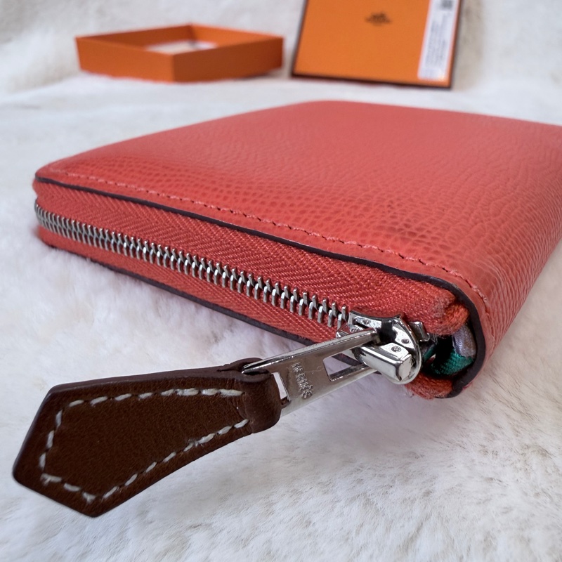 HERMES✨silkin 絲巾短夾零錢包 W刻-8