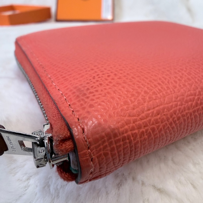 HERMES✨silkin 絲巾短夾零錢包 W刻-11