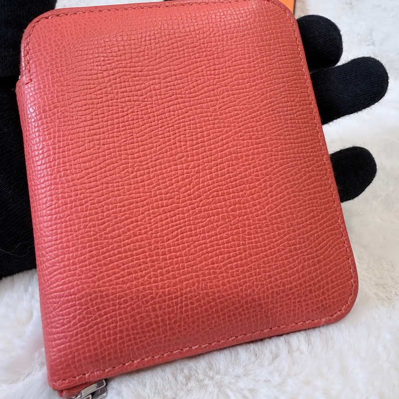 HERMES✨silkin 絲巾短夾零錢包 W刻-16