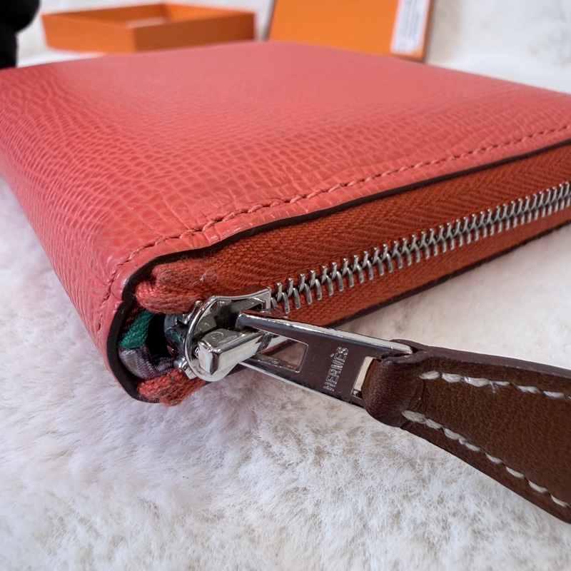 HERMES✨silkin 絲巾短夾零錢包 W刻-17