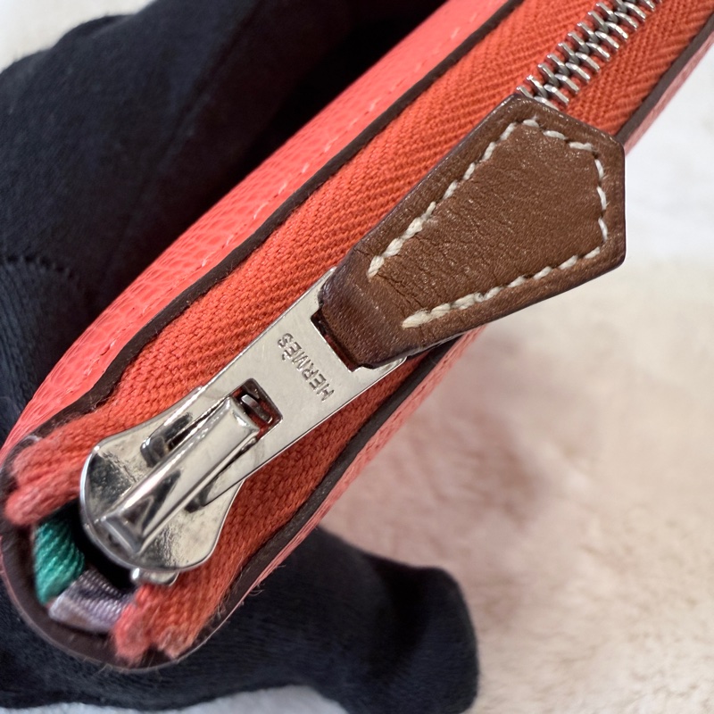 HERMES✨silkin 絲巾短夾零錢包 W刻-23