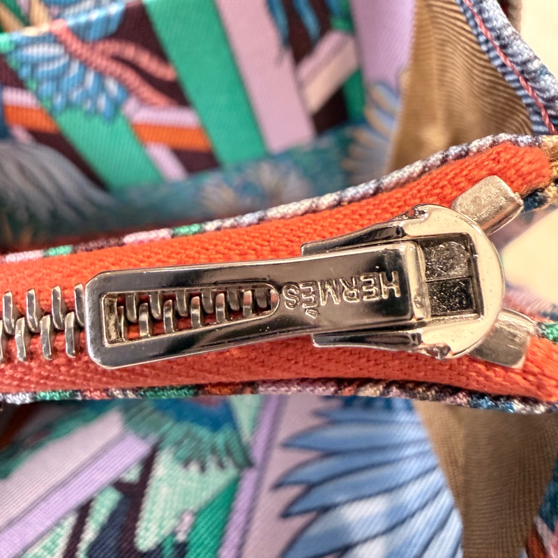 HERMES✨silkin 絲巾短夾零錢包 W刻-31