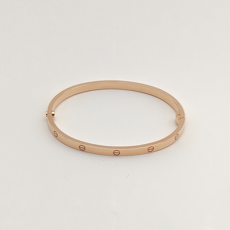 CARTIER LOVE18K金窄版手鐲18K玫瑰金17號-1