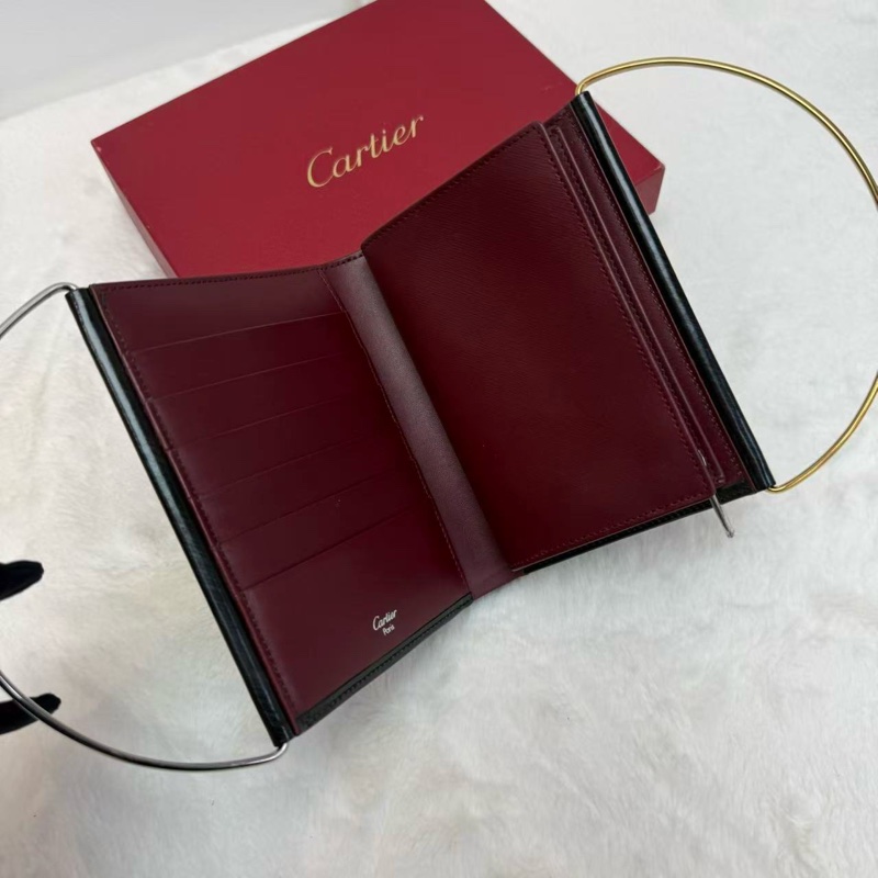 Cartier卡地亞 雙環手提包 黑色 金銀雙環 晚宴包 經典優雅時尚-3