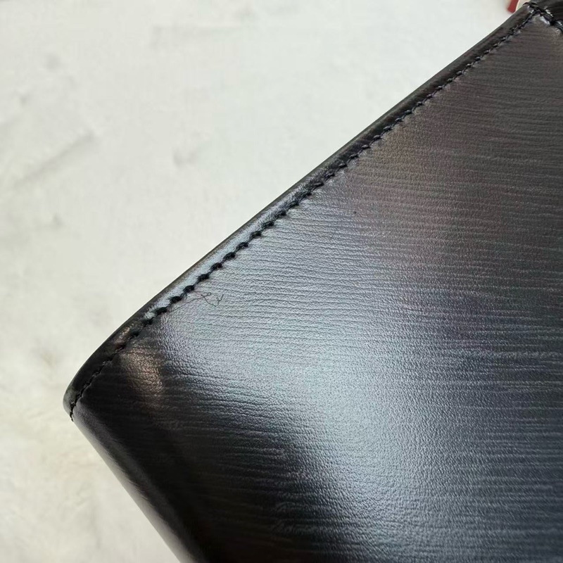 Cartier卡地亞 雙環手提包 黑色 金銀雙環 晚宴包 經典優雅時尚-7