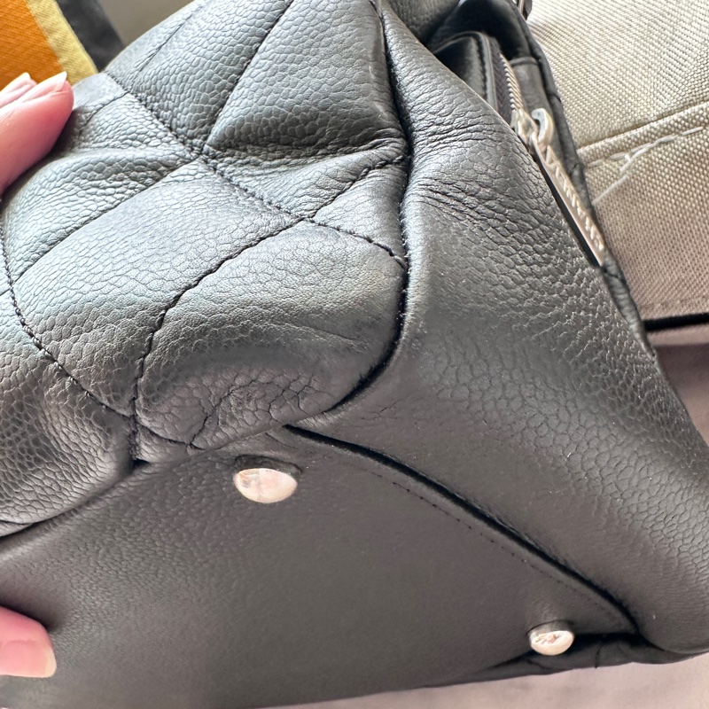 🖤【超低價福利品】Chanel 經典荔枝紋大雙C 鏈帶托特包 (附保卡/防塵袋) 🖤-10