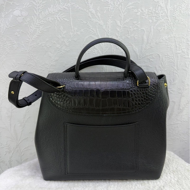 Polene Embossed Leather Handle Bag-2