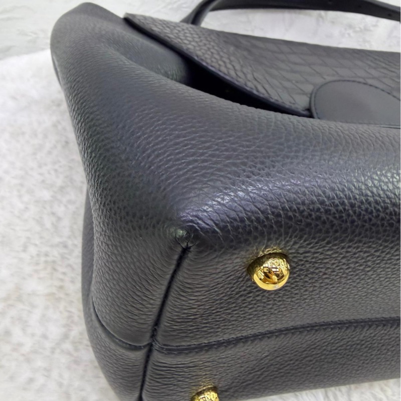 Polene Embossed Leather Handle Bag-5