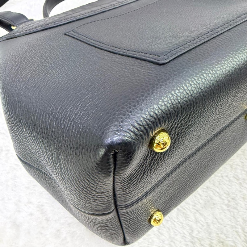 Polene Embossed Leather Handle Bag-7