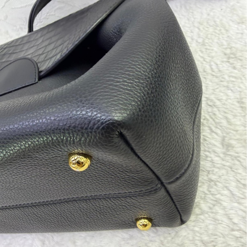 Polene Embossed Leather Handle Bag-8