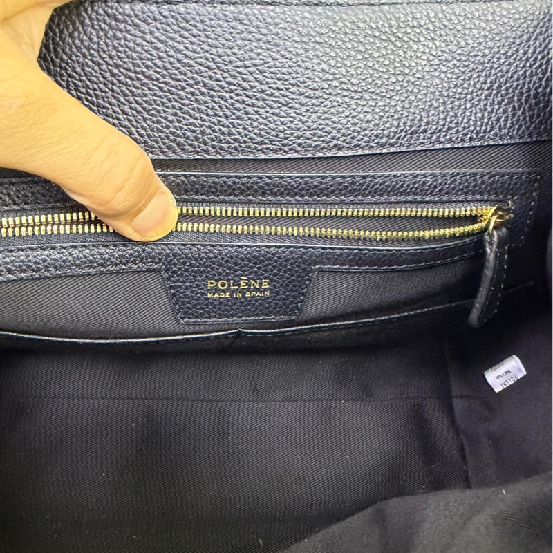 Polene Embossed Leather Handle Bag-11