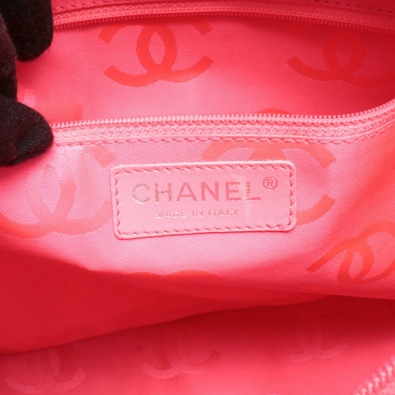 香奈兒 Cambon 系列大肩背手提包，黑色/白色皮革，二手，女士款，帶五金配件-3