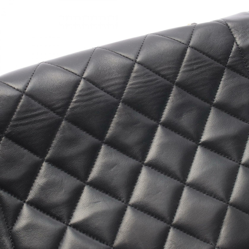 香奈兒 (CHANEL) 絎縫 Diana 翻蓋鏈條單肩背包,羊皮材質,黑色,二手,女士款,金色五金-8
