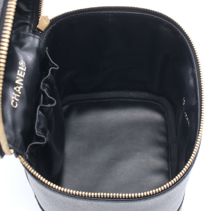 香奈兒 COCO 標誌手提包 A01998 小牛皮黑色金色五金二手女士-2